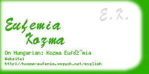 eufemia kozma business card